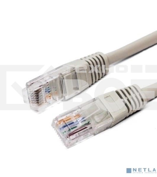 Кабель патч-корд, Filum FL-U5-C-0.5M U/UTP 5e cat. 0.5м, 26AWG(7x0.16 мм), чистая медь, PVC, серый