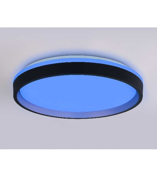 Светодиодный светильник RGB Ambrella light FZ610 BK/GD черный/золото IP20 66W 3000K-6500K+RGB D490*85 (ПДУ ИК)