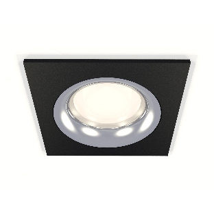 Комплект встраиваемого светильника Ambrella light XC7632003 SBK/PSL черный песок/серебро полированное MR16 GU5.3 (C7632, N7012)