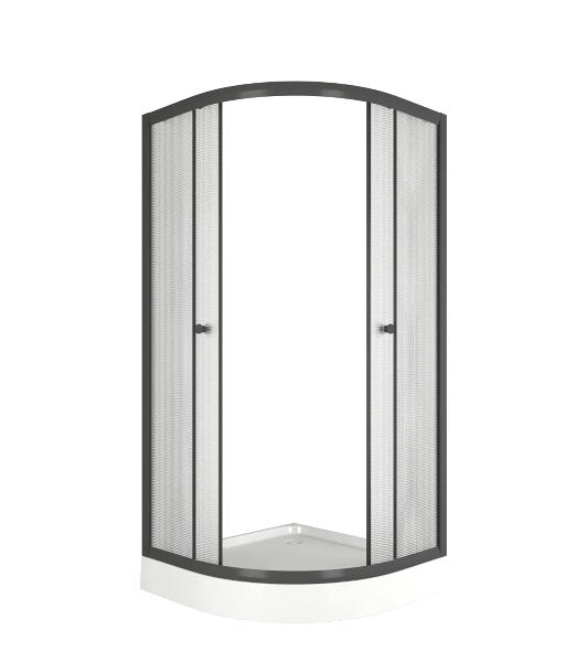 Душевой уголок BAU Dream Hit Black с поддоном 90x90х195, рифленое закаленное стекло, черный профиль