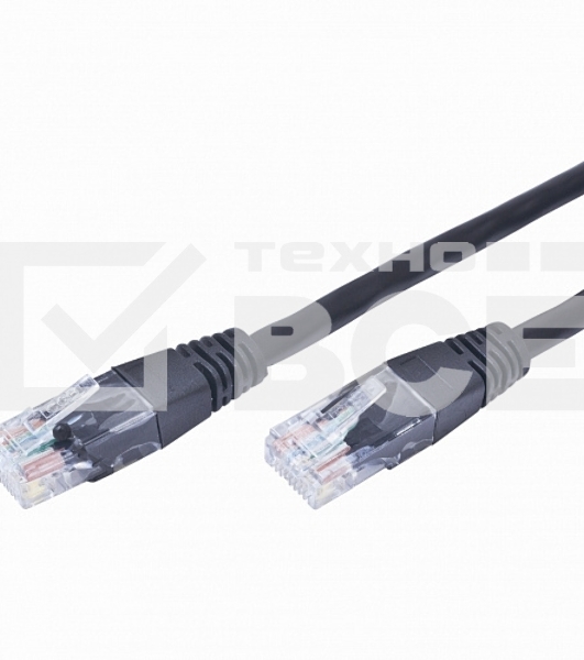 Патч-корд FTP Cablexpert кат.6, 1м, литой, многожильный (черный)