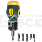 Набор KRAFTOOL 26190-H7 отвертка реверсивная с битами SL3/5/6мм PH1/2/3 7шт, фото5