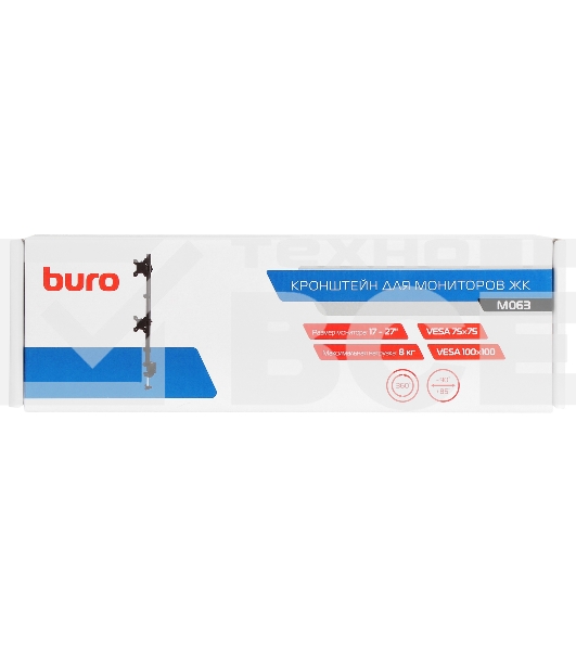 Кронштейн для мониторов ЖК Buro M063 черный 15
