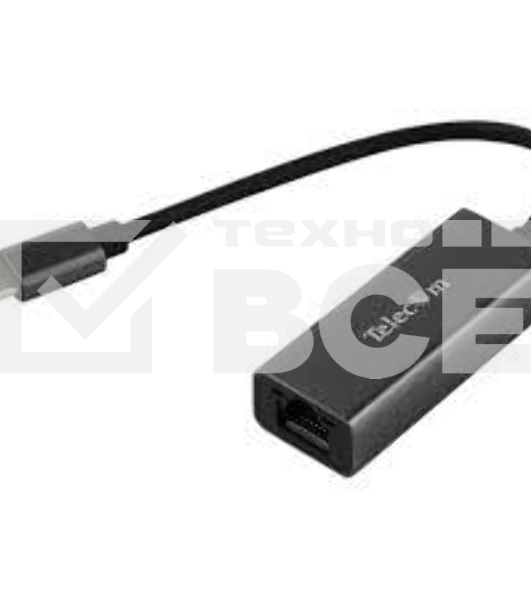 Кабель-переходник USB 3.1 Type-C -->RJ-45 1000Mbps Ethernet, Aluminum Shell, 0.15м Telecom <TU320M>