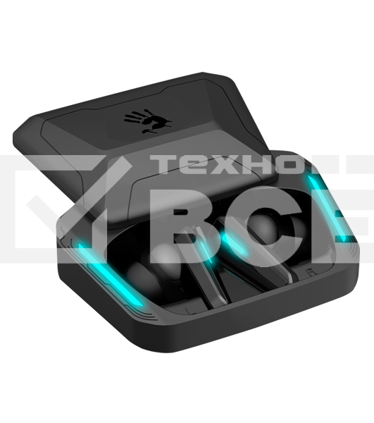 Наушники с микрофоном A4Tech Bloody M70 черный/синий вкладыши BT в ушной раковине (M70 BLACK+BLUE)