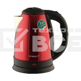Чайник электрический Scarlett SC-EK21S76 2л. 1800Вт красный (корпус: нержавеющая сталь)