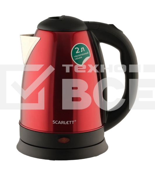 Чайник электрический Scarlett SC-EK21S76 2л. 1800Вт красный (корпус: нержавеющая сталь)