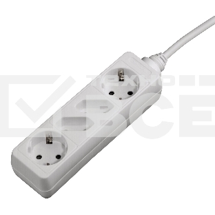 Сетевой удлинитель Hama H-121921 1.4м (4 розетки) белый (пакет ПЭ)