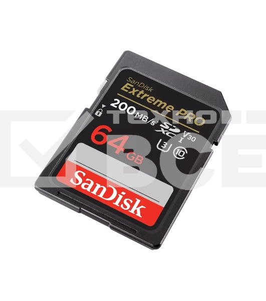 Карта памяти SanDisk Extreme PRO 64GB SDXC Memory Card 200MB/s