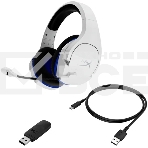 Наушники с микрофоном HyperX Cloud Stinger Core белый/голубой накладные Radio оголовье (4P5J1AA), фото8