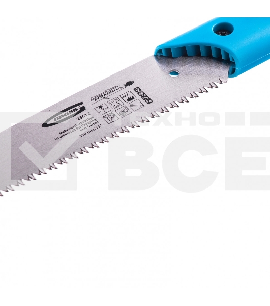 Пила по дереву Gross 23612 PIRANHA универсальная для кэмп. и сада 330мм 9-10TPI зуб3D кал.зуб 2-ком