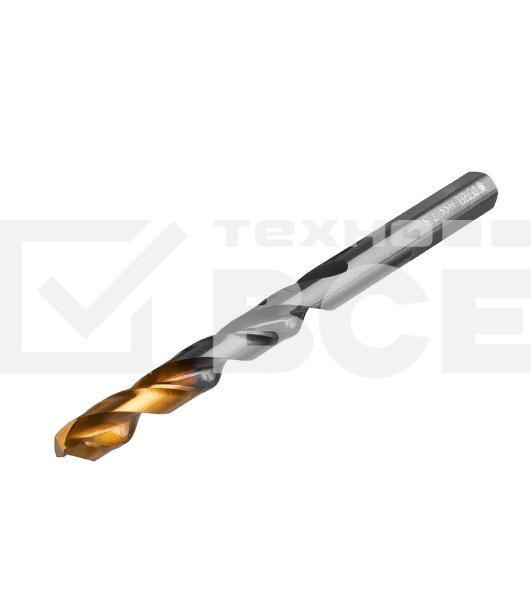 Сверло по металлу, 7,5 мм, HSS-Tin, Golden Tip, 8 шт. Denzel