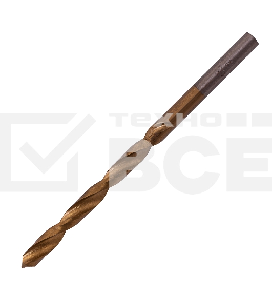 Сверло по металлу Matrix, 4,8 мм, HSS, нитридтитановое покрытие, цилиндрический хвостовик