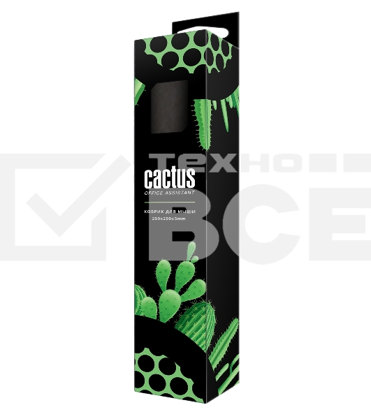 Коврик для мыши Cactus CS-MP-D02S черный 250x200x3мм