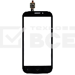 Сенсорное стекло (тачскрин) для Fly IQ4404 Spark, черное, фото2