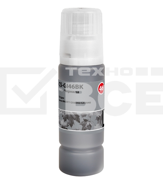 Чернила Cactus CS-GI46BK черный135мл для Canon MAXIFY GX6040/GX7040