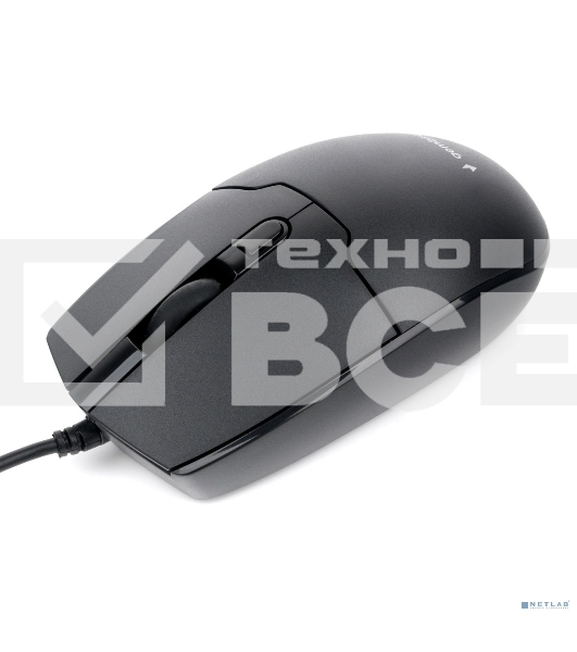 Мышь проводная Gembird MOP-430 черный, 1600 dpi, USB, кнопки - 4