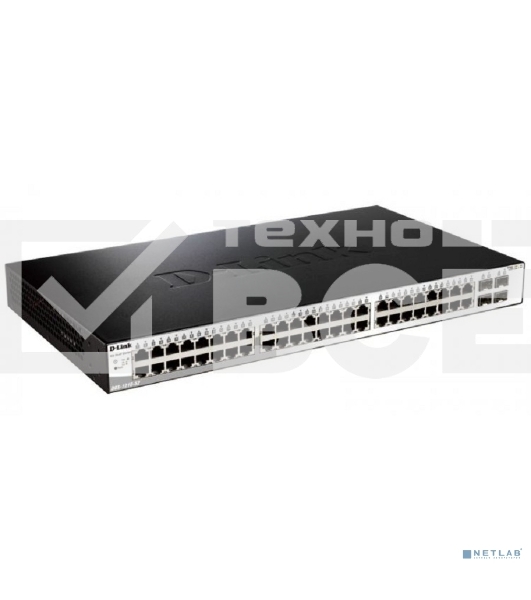 Настраиваемый коммутатор D-Link DGS-1210-52/F3A WebSmart с 48 портами 10/100/1000Base-T и 4 комбо-портами 100/1000Base-T/SFP