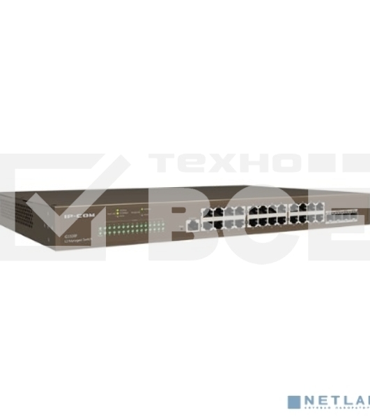 Коммутатор управляемый в стойку, 24*1Gbit RJ45, 4*SFP 1Gbit,console port IP-COM G3328F