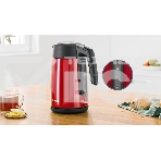 Чайник Bosch TWK7L464, 1.7л, 2400 Вт., нерж.сталь, покрытая эмалью, красный,шкала уровня воды, фото10