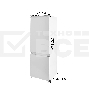 Встраиваемый холодильник Bosch KIN86VFE0 Serie 4, техника плоских шарниров, SN-ST, Объем 260 (184+76)л, NoFrost,LED-освещение, SuperFreeze, VitaFresh XXL