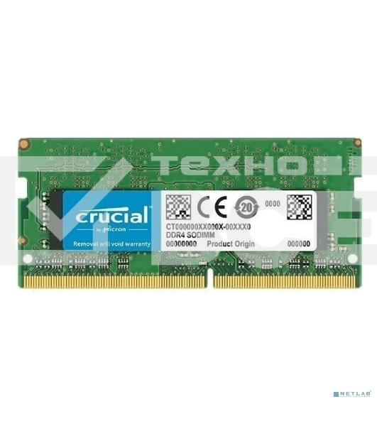 Оперативная память Crucial, DDR4, 8GB (1x8 GB), 3200 MHz, CL22, SO-DIMM