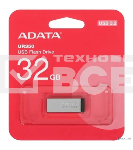 Флеш диск ADATA USB3.2 32G BLACK UR350-32G-RSR/BK