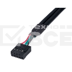 Планка USB 2.0 на заднюю панель низкопрофильная Cablexpert CCUSBRECEPTACLE-LP, 2 порта USB, фото3