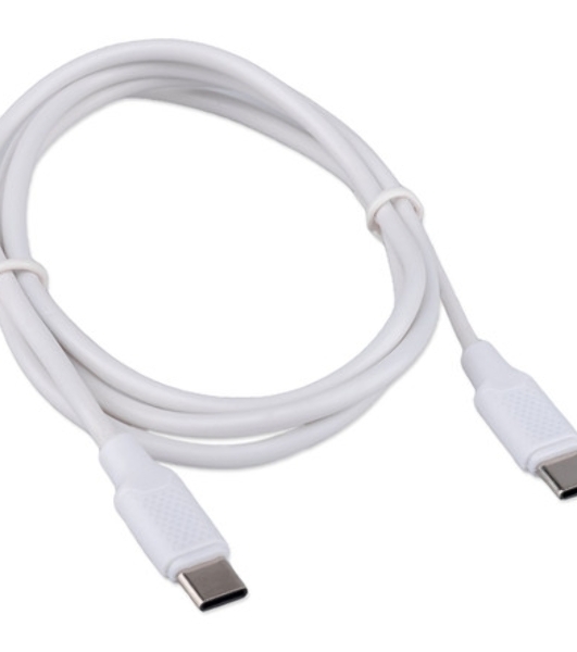Кабель USB2.0 Cablexpert CC-USB2-CMCM-60-1M-W, Type-C/Type-C, 3А, 60Вт, PD/QC3.0, медь, 1м, белый, пакет