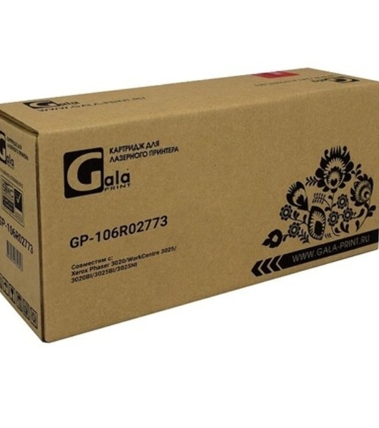 Картридж GP-106R02773 для принтеров Xerox Phaser 3020/WorkCentre 3025/3020BI/3025BI/3025NI 2 шт по 1500 копий в упаковке GalaPrint