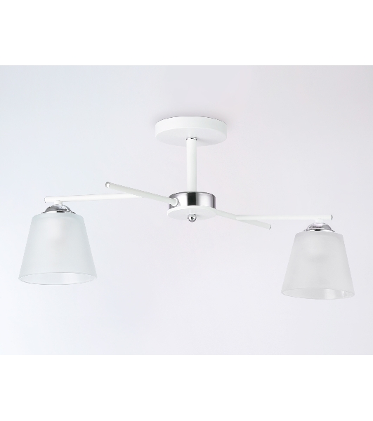 Светильник Ambrella light TR303201/2 WH/CH/FR белый/хром/белый матовый E27*2 max 60W 470*370*260