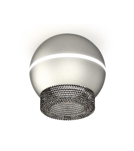 Светильник Ambrella Light XS1103020 SSL/BK серебро песок/тонированный MR16 GU5.3 LED 3W 4200K (C1103, N7192)