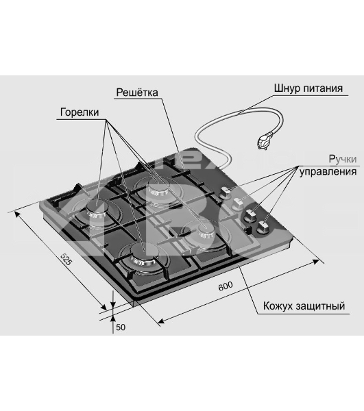 Газовая варочная панель Gefest СГ СВН 2230 К3