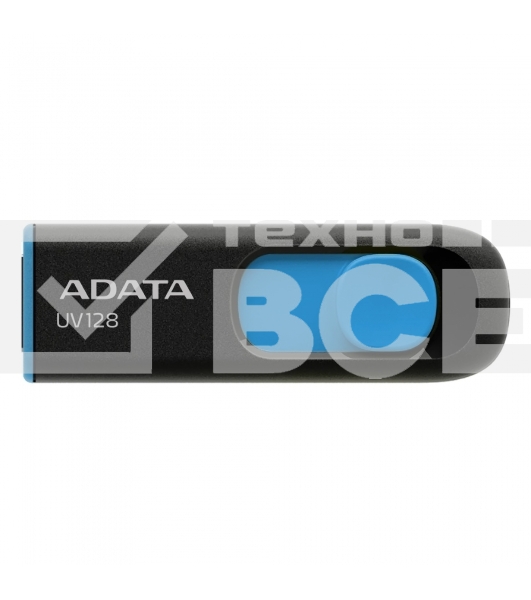 Флеш диск 128GB ADATA UV128, USB 3.0, черный/синий