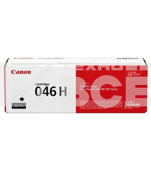 Картридж лазерный Canon 046 H BK 1254C002 черный (6300 стр.) для Canon i-SENSYS MF735Cx, i-SENSYS LBP653Cdw, i-SENSYS LBP654Cx, i-SENSYS MF732Cdw, i-SENSYS MF734Cdw