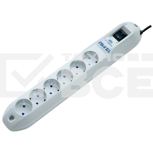 Сетевой фильтр Pilot GL 6 розеток (5 евро + 1 без заземления) 3 м Surge protector Pilot GL 6 outlets (5 euro + 1 without ground) 10A / 2.2kVt, 3m