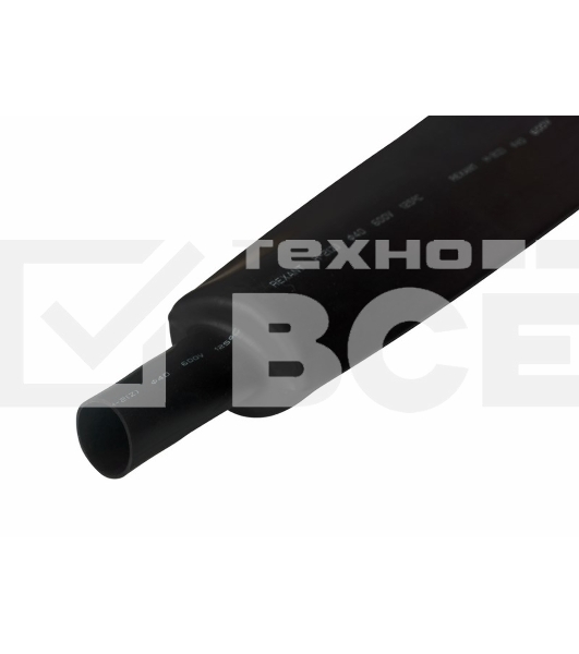 Термоусаживаемая трубка Rexant 35,0/17,5 мм, черная, упаковка 10 шт. по 1 м