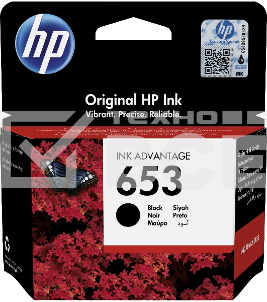 Картридж HP 653 струйный черный (360 стр)