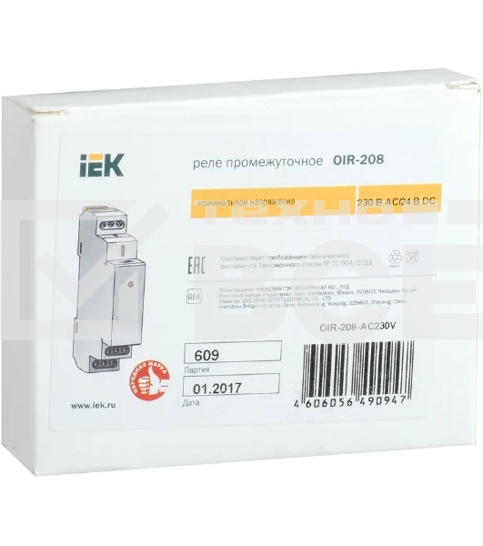 Реле промежуточное OIR 2 конт. (8А) 230В AC ИЭК OIR-208-AC230V