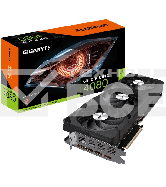 Видеокарта Gigabyte RTX4080 GAMING 16GB WINDFORCE GDDR6X 256-bit DPx3 HDMI