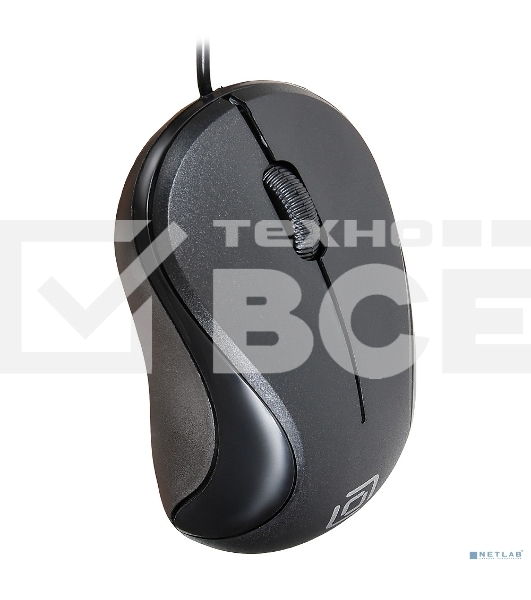Мышь проводная Oklick 115S черный, 1200 dpi, USB, кнопки - 3