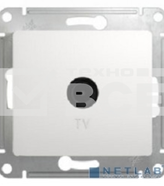 Механизм розетки TV 1-м СП Glossa 1DB бел. SchE GSL000191