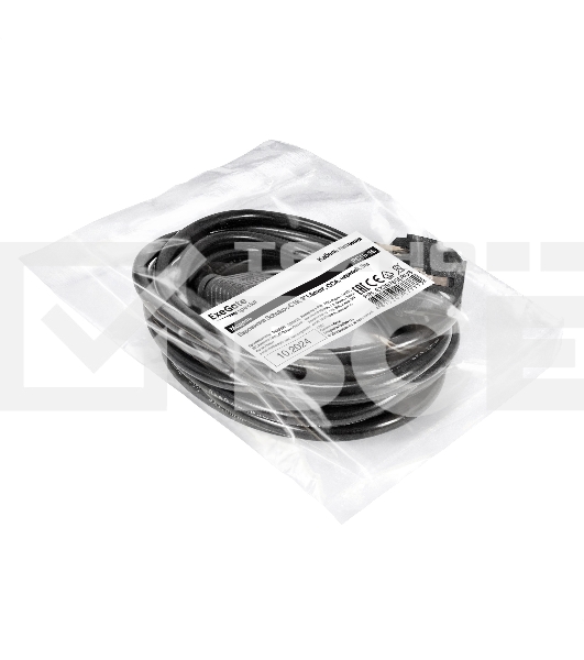 Кабель питания ExeGate Special PC19-5S (Евровилка Schuko->C19, 3*1.5mm2, CCA, черный, 5м)