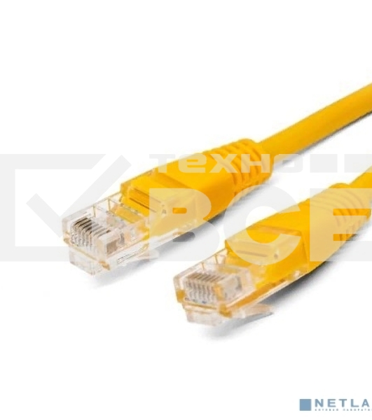Кабель патч-корд, Filum FL-U5-C-3M-Y U/UTP 5e cat. 3м, 26AWG(7x0.16 мм), чистая медь, PVC, жёлтый