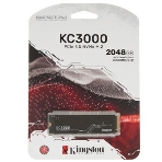 Накопитель SSD M.2 2280 2048Gb Kingston KC3000 Client SSD SKC3000S/2048G PCIe 4.0 NVMe, 7000/7000, IOPS 1000/1000K, MTbF 1.8M, 3D TLC, 1600TbW, 0.71DWPD, with Heat Spreader (5 лет), RTL, фото3