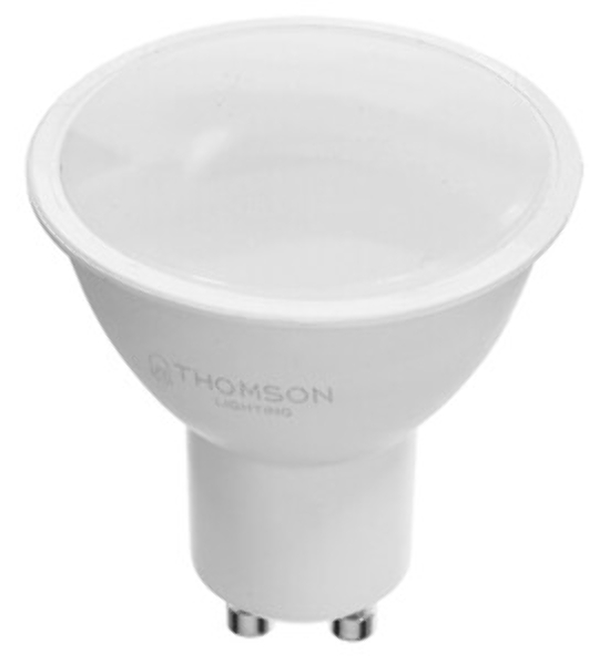Лампа cветодиодная LED Thomson TH-B2328 GU10, полусфера, 10Вт, 6500К, белый холодный, 1 шт.