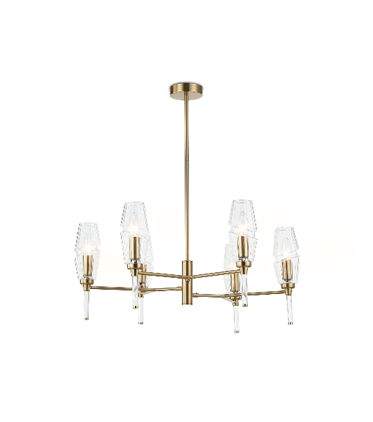 Люстра Ambrella light LH55201/6 BS/CL латунь/прозрачный E14*6 max 40W D660*520