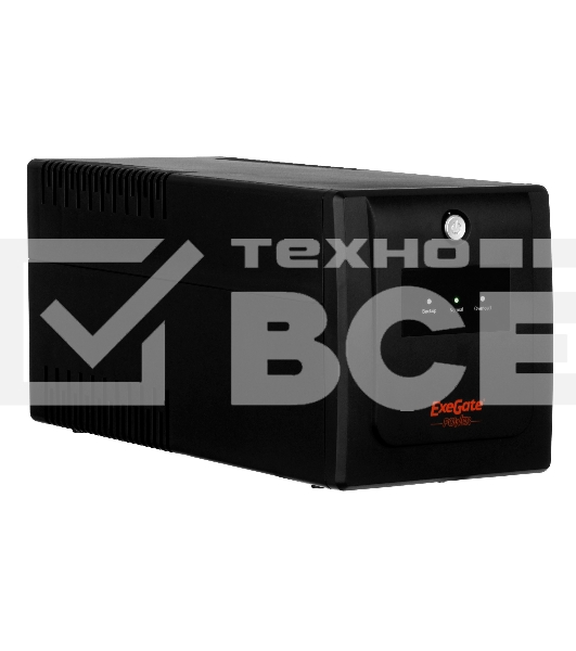 Источник бесперебойного питания ExeGate EP212518RUS Power Back UNB-1000 <1000VA, Black, 4 евророзетки>
