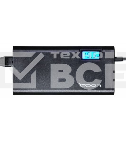 Блок питания Ippon SD90U автоматический 90W 15V-19.5V 10-connectors 1xUSB 2.1A от бытовой электросети LСD индикатор