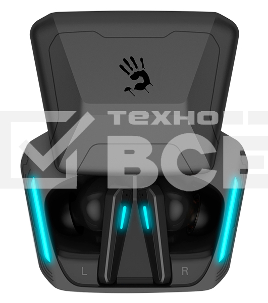 Наушники с микрофоном A4Tech Bloody M70 черный/синий вкладыши BT в ушной раковине (M70 BLACK+BLUE)